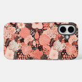 コーラルモダンフローラパターン(の模様が)ある Case-Mate iPhoneケース (裏面 (横))