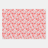 コーラルモダンフローラ ラッピングペーパーシート (正面2)