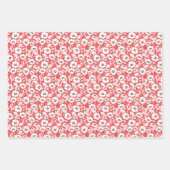 コーラルモダンフローラ ラッピングペーパーシート (正面)