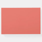 コーラルモダンミニマリスト結婚スクリプトのゲストブック ゲストブック (裏面)