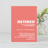 コーラルモダンミニマル定年パーティー 招待状 (スタンド正面)