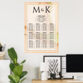 コーラルモダン抽象芸術アメージング結婚ズポスター ポスター (ホームオフィス)