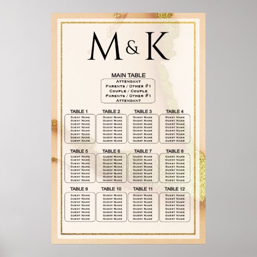 コーラルモダン抽象芸術アメージング結婚ズポスター ポスター (正面)