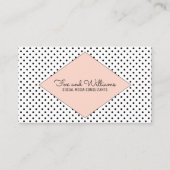 コーラルモダン水玉模様名刺 名刺 (正面)