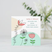 コーラルモダン花模様名ハピネスニューホーム カード (スタンド正面)