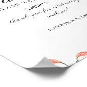 コーラルモダン・トロピッ結婚クスの看板 ポスター (角)