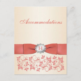 コーラルモノグラムの、シャンパンフローラエンクロージャカード エンクロージャーカード