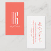 コーラルモノグラムモダン 名刺 (正面/裏面)