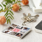 コーラルモノグラム8フォトコラージュ キーホルダー (側面)