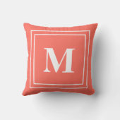 コーラルモモダンノグラム装飾用クッション クッション (裏面)