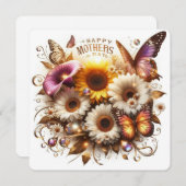 コーラルユリとヒマワリの母の日 シーズンカード (正面/裏面)