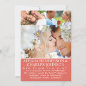 コーラルユーフォトタイポグラフィ結婚式招待状 招待状 (正面)