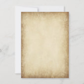 コーラルラブモダンバーズヴィンテージウェディング招待状 招待状 (裏面)