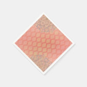 コーラルラベンダー金ゴールドモロッコアラビ結婚アン スタンダードカクテルナプキン (角)