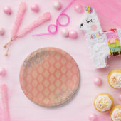 コーラルラベンダー金ゴールドモロッコアラビ結婚アン ペーパープレート (パーティー)