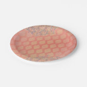 コーラルラベンダー金ゴールドモロッコアラビ結婚アン ペーパープレート (アングル)