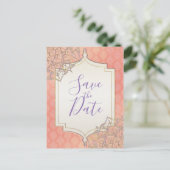 コーラルラベンダー金ゴールドモロッコグラムセーブ 案内ポストカード (スタンド正面)