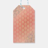 コーラルラベンダー金ゴールドモロッコグラム結婚式の引き出物 ギフトタグ (裏面)