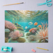 コーラルリーフアフタヌーンデザイン3 薄葉紙 (クラフト)