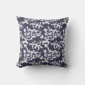 コーラルリーフインディゴブルーアンドホワイトビーチハウス クッション (正面)