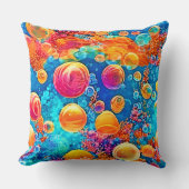 コーラルリーフカラフルバブル クッション (正面)