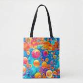 コーラルリーフカラフルバブル トートバッグ (正面)