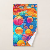 コーラルリーフカラフルバブル バスタオルセット (ハンドタオル)