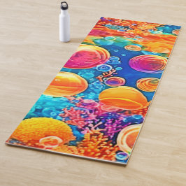コーラルリーフカラフルバブル ヨガマット