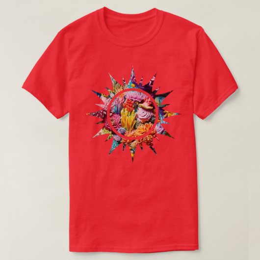 コーラルリーフサン Tシャツ (デザイン正面)