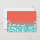 コーラルリーフスターフィッシュビーチ結婚式RSVP応答 出欠カード (裏面)