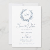 コーラルリーフダスティーブルー航海のビーチ結婚式 セーブザデート (正面)