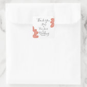 コーラルリーフハンドドロッドトロピカルビーチ スクエアシール (バッグ)