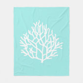 コーラルリーフビーチカスタムカラー フリースブランケット (正面)