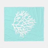 コーラルリーフビーチカスタムカラー フリースブランケット (正面(横))