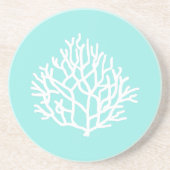コーラルリーフビーチカスタム装飾用クッション コースター (正面)