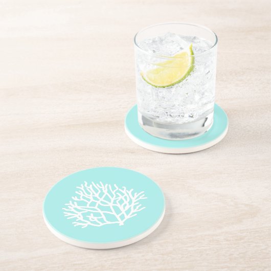 コーラルリーフビーチカスタム装飾用クッション コースター (側面)