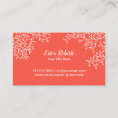 コーラルリーフビーチテーマスパサロンメイクアップアーティスト 名刺 (裏面)