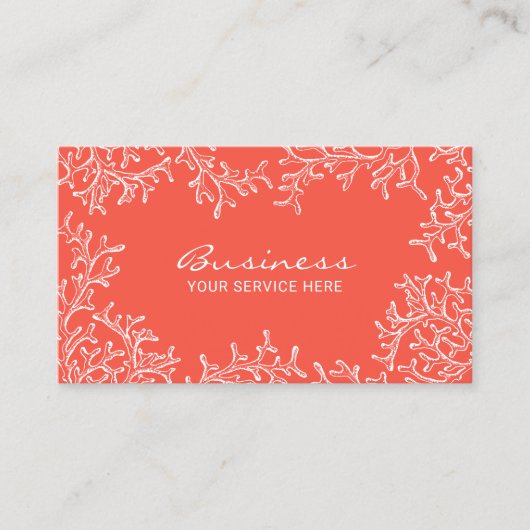 コーラルリーフビーチテーマスパサロンメイクアップアーティスト 名刺 (正面)