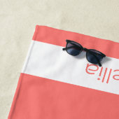 コーラルリーフブリデスメイド名の書道エレガント ビーチタオル (インサイチュ)