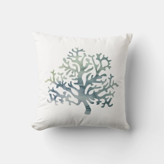 コーラルリーフブルーコースタルリビング装飾用クッション クッション (正面)