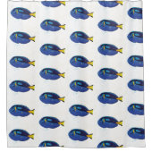 コーラルリーフブルータントロピカルアクアリウムフィッシュアート シャワーカーテン (正面)