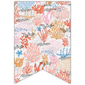 コーラルリーフベビーシャワー バンティングフラッグ (第1の旗)