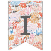 コーラルリーフベビーシャワー バンティングフラッグ (第3の旗)