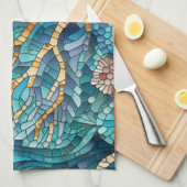 コーラルリーフモザイクアート キッチンタオル (四つ折り)