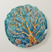 コーラルリーフモザイクアート ラウンドクッション (裏面)