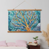コーラルリーフモザイクアート 吊り下げ型タペストリー (寝室)
