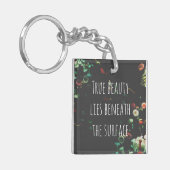 コーラルリーフ感動的アンダーサーフェス引用文 キーホルダー (正面左)