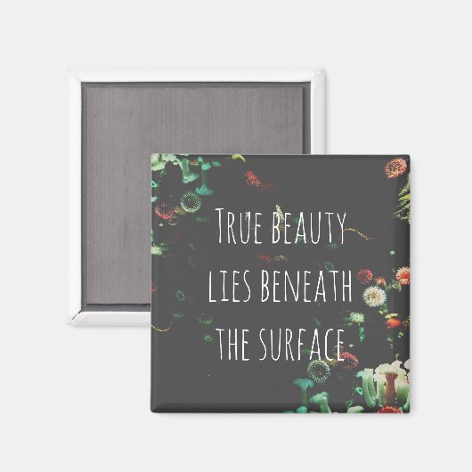 コーラルリーフ感動的アンダーサーフェス引用文 マグネット (正面/裏面)