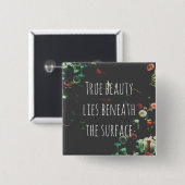 コーラルリーフ感動的アンダーサーフェス引用文 缶バッジ (正面&裏面)