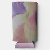 コーラルリーフ抽象芸術アート スリム缶クーラー (裏面)